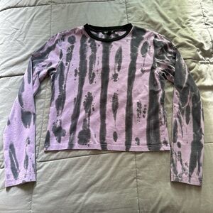 Dollskill Tie-Dye Long Sleeve Crop Top